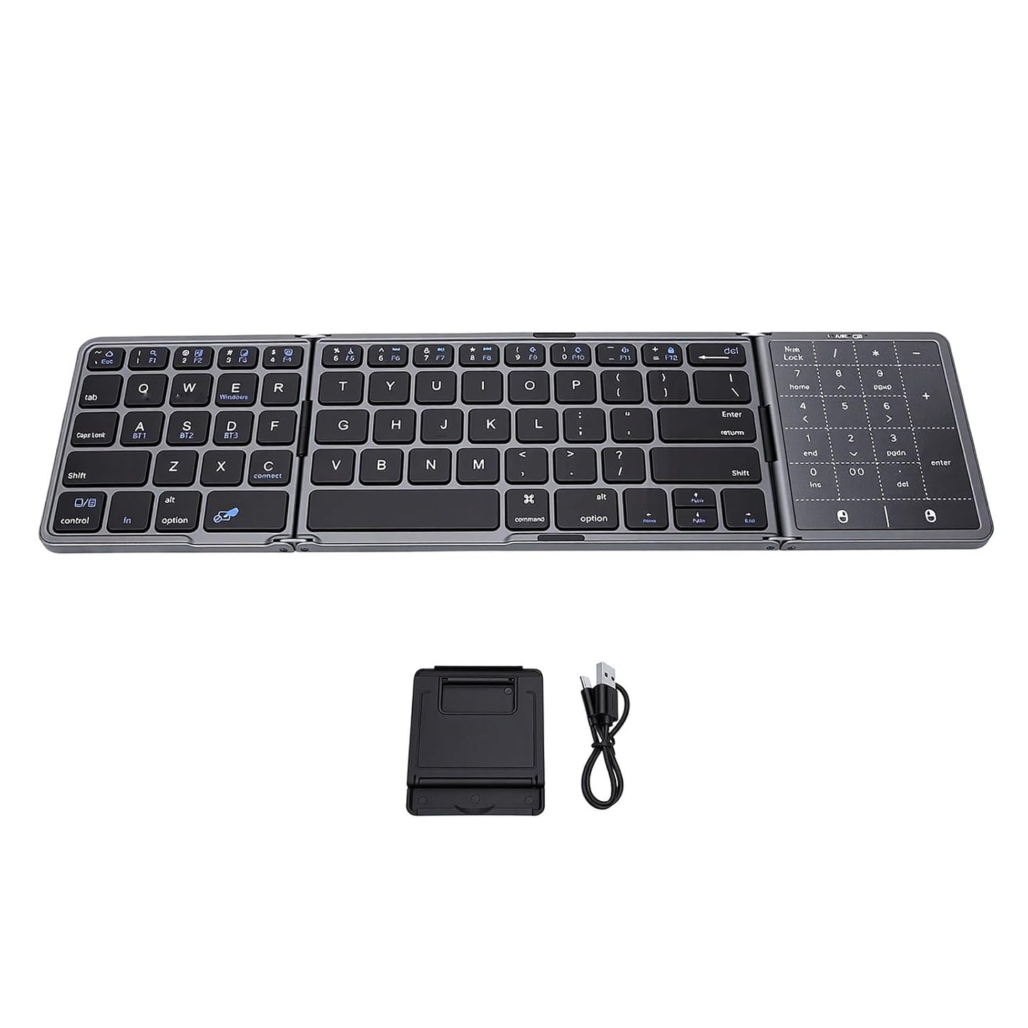 Teclado Plegable Bluetooth B089 Con Touchpad Y Numpad
