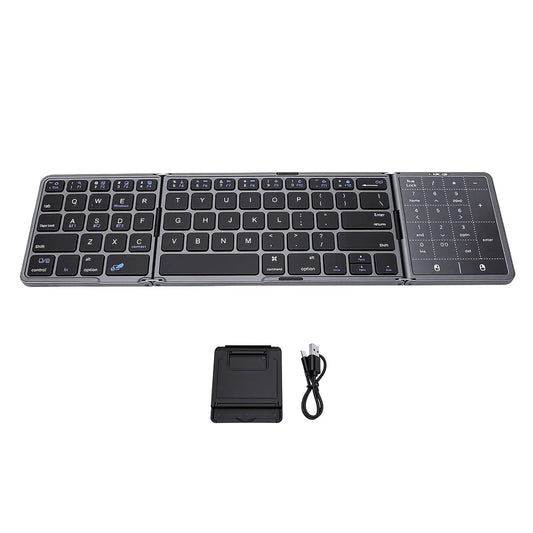 Teclado Plegable Bluetooth B089 Con Touchpad Y Numpad