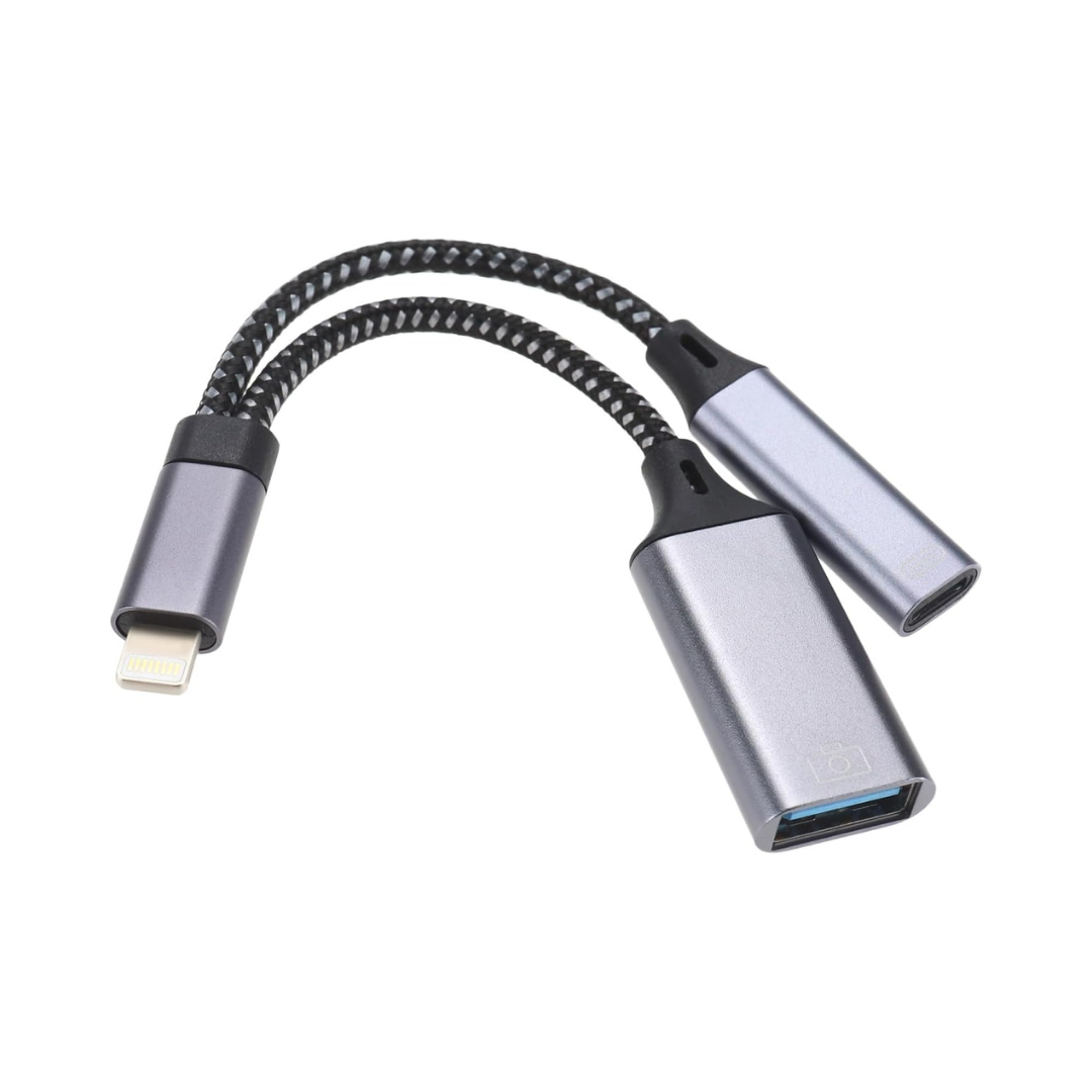 Adaptador Lightning a USB 3.0 OTG 2 en 1