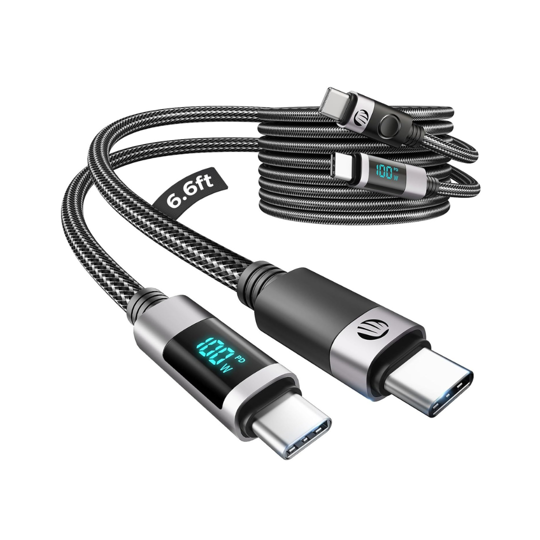 Cable USB-C a USB-C De 100W Con Display Led Orico
