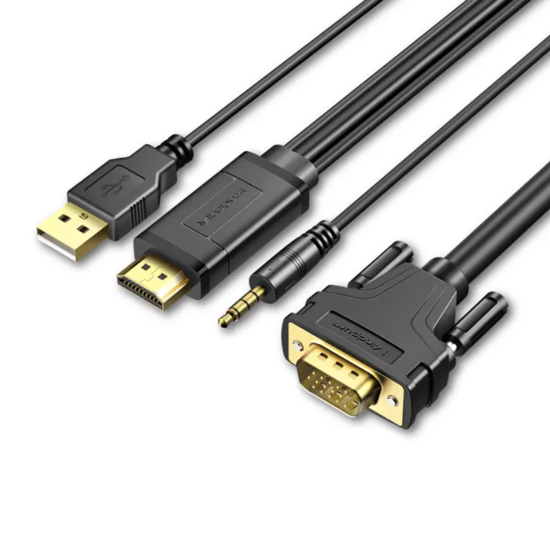 Cable HDMI a VGA con Audio 2mt MindPure