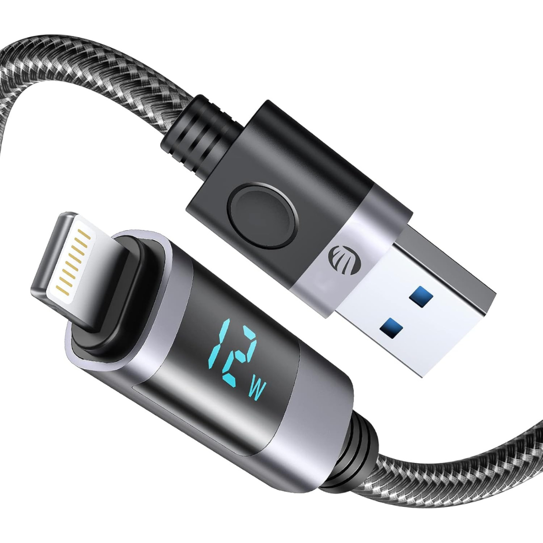 Cable USB-A A Lightning De 12W Con Display Led Orico