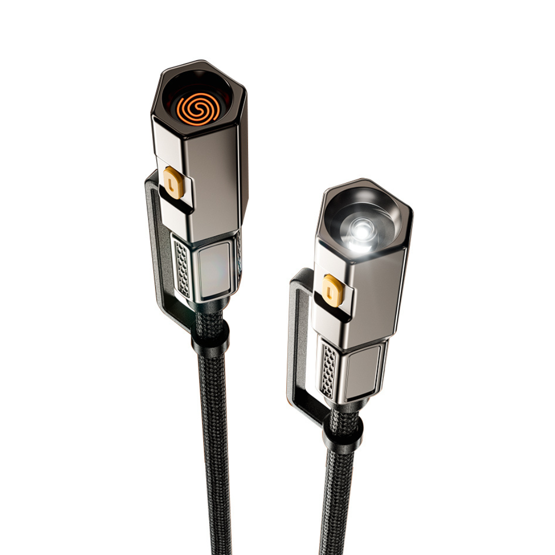 Cable USB-C 240W con Encendedor Eléctrico y Linterna