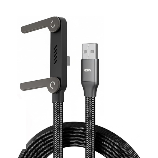 240W Fast Charging Cable with Foldable Invisible Stand