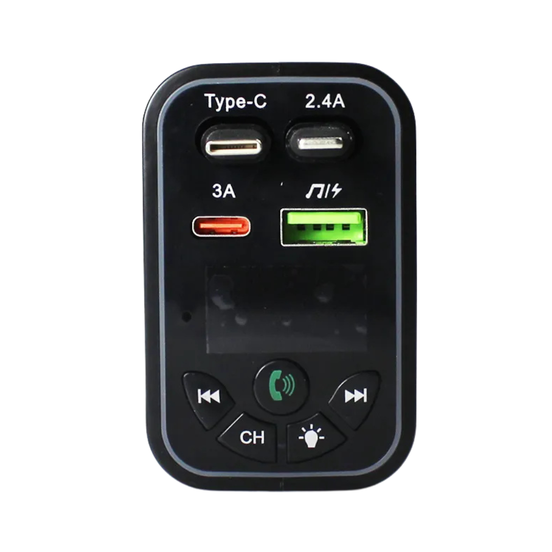 Cargador Retractil 120W Con Bluetooth Y5 Para Carro