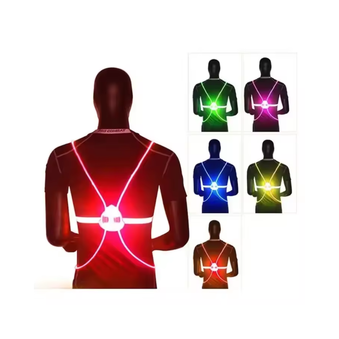 Vest With Led Light For Cyclists And Runners