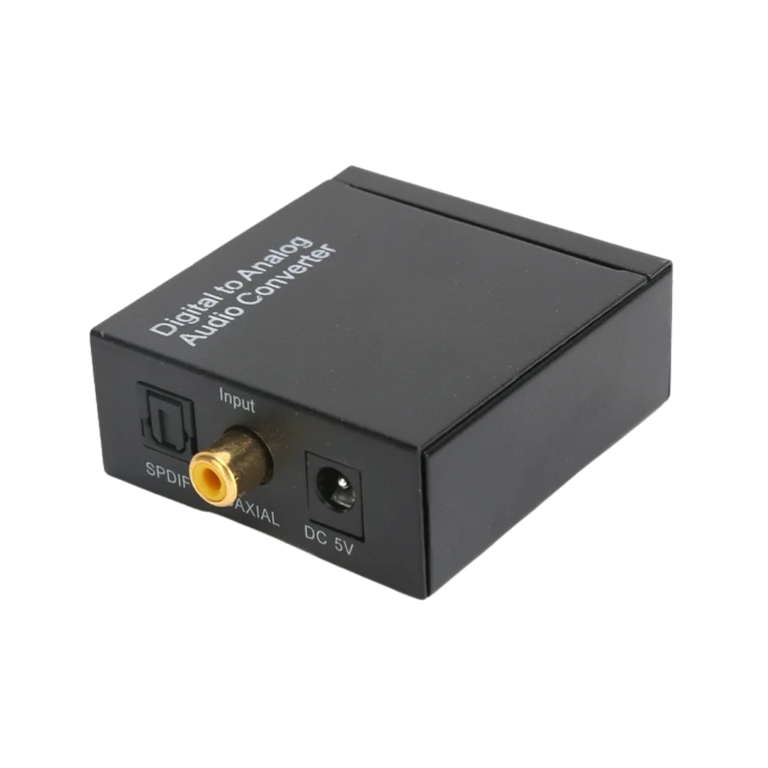 Convertidor de Audio Digital a Analógico con Salida RCA y Jack 3.5mm