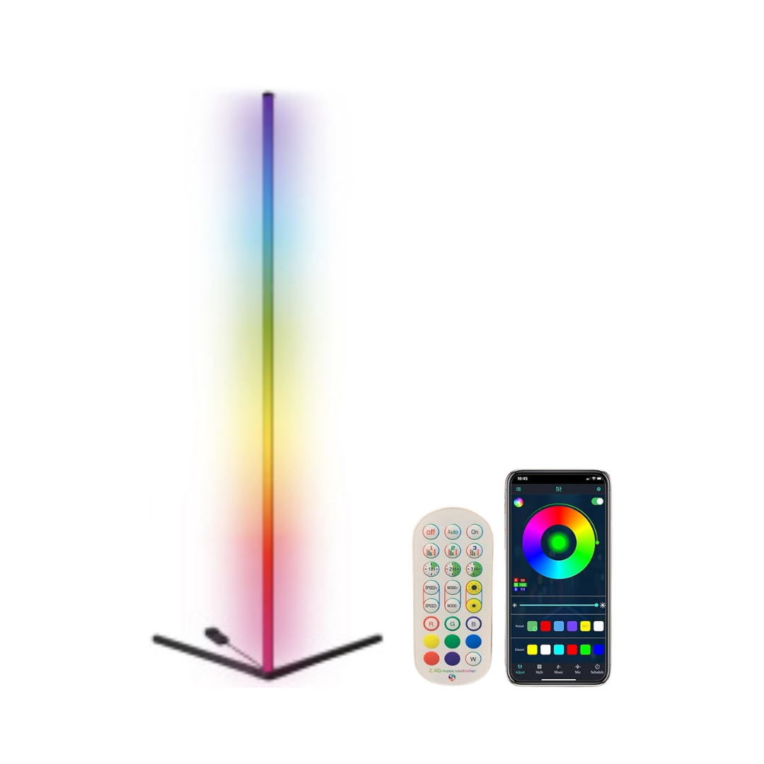 Lampara Pie Esquinero Led RGB De 65 Pulgadas