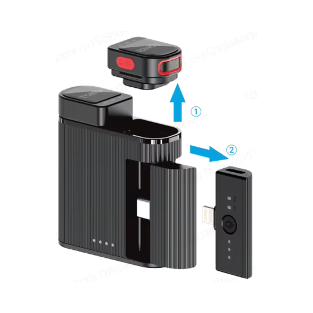 Mini H01 2-in-1 Wireless Lavalier Magnetic Microphone