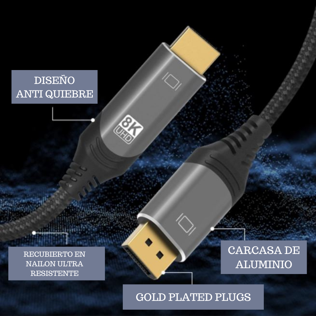 Cable 8K HDMI A DisplayPort