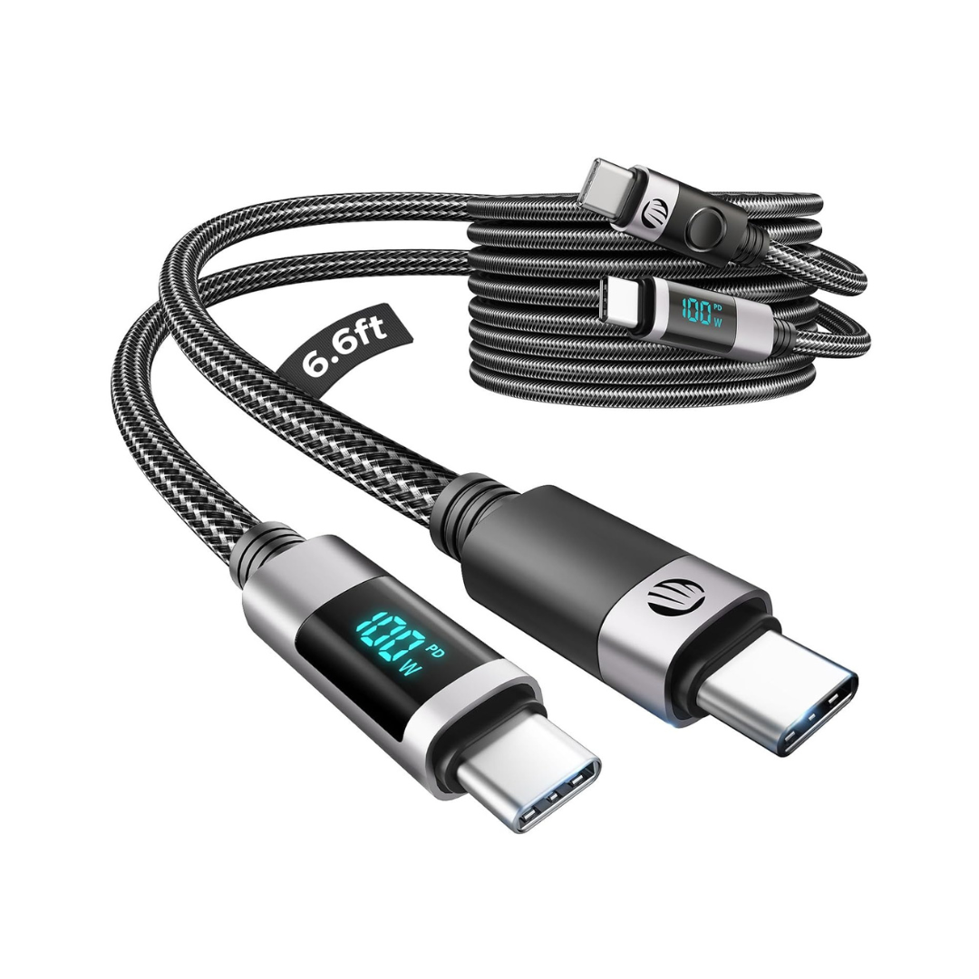 Cable USB-C a USB-C Con Display Led Orico