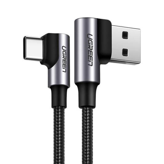Cable UGREEN USB-A a USB-C 90° de 2 metros con carga rápida 3A