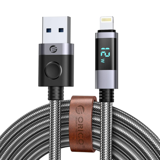 Cable USB-A A Lightning De 12W Con Display Led Orico