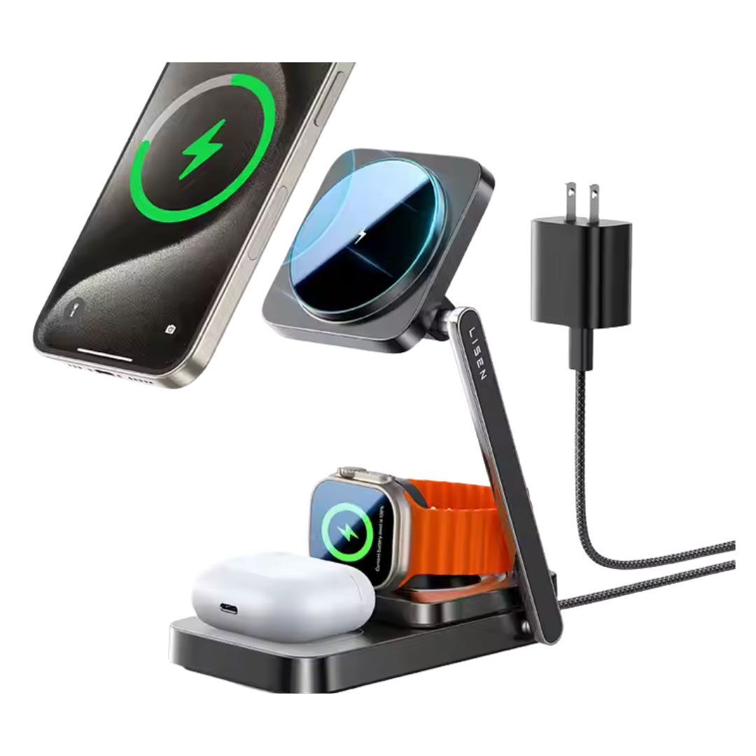Cargador Inalámbrico 3 en 1 LISEN MagSafe