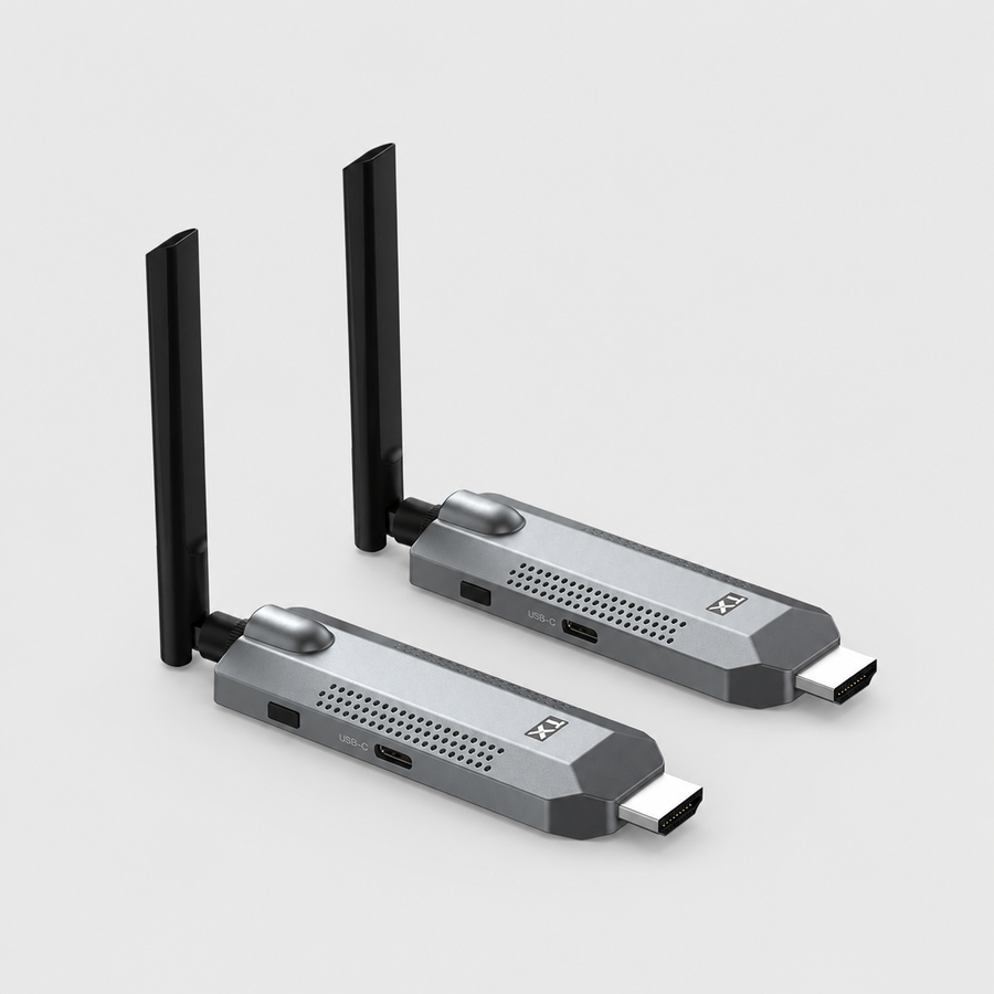 Transmisor y Receptor HDMI Inalámbrico 1080P de 100 Metros para 1, 2, 3 o 4 Pantallas