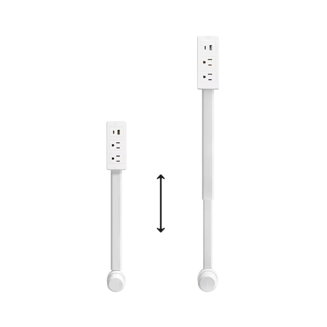 Extensor de Enchufe Giratorio con 4 Puertos