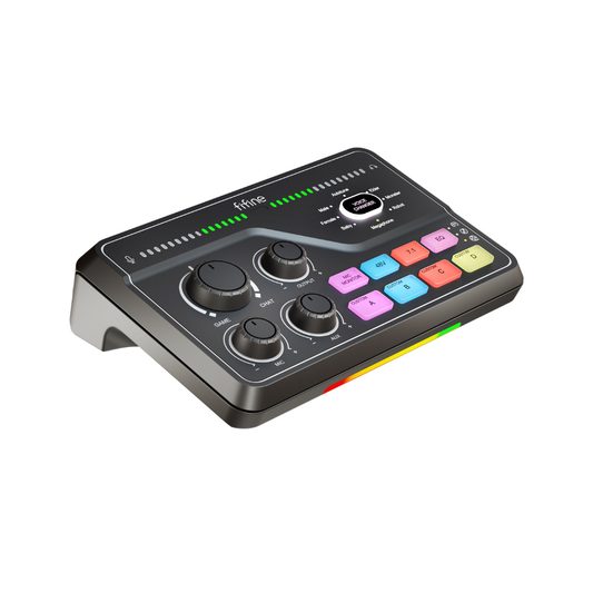 Fifine SC8 Tarjeta de Sonido RGB USB