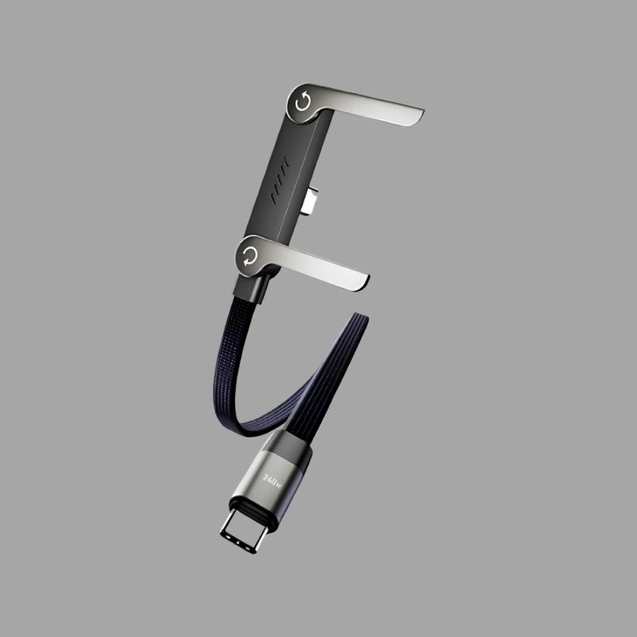 240W Fast Charging Cable with Foldable Invisible Stand
