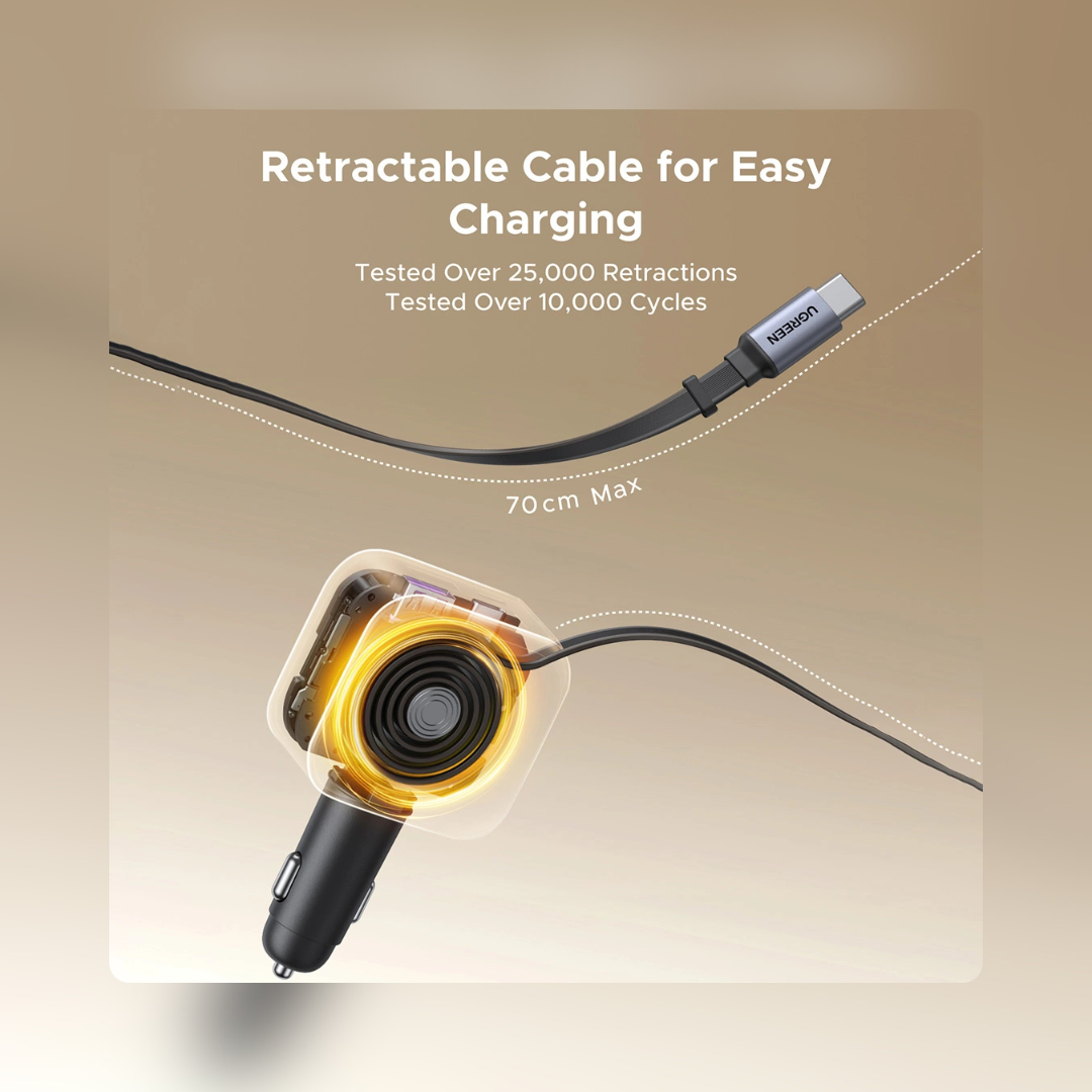 Integrated retractable cable