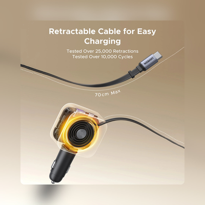 Integrated retractable cable