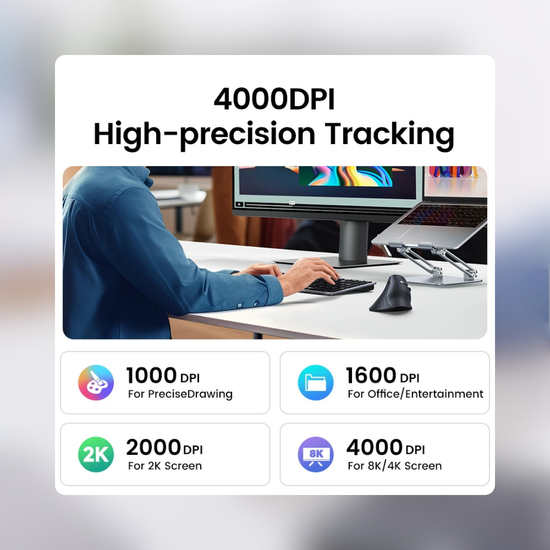 Precisión ajustable hasta 4000 DPI