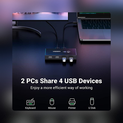 2 computers share 4 USB ports