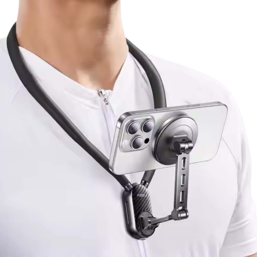 Soporte de Cuello Magnético LISEN para GoPro y Smartphones