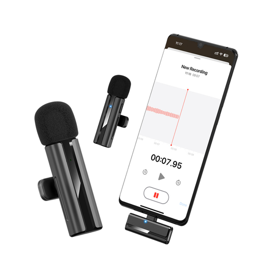 Micrófono Inalámbrico H02 Para iPhone, Android y PC