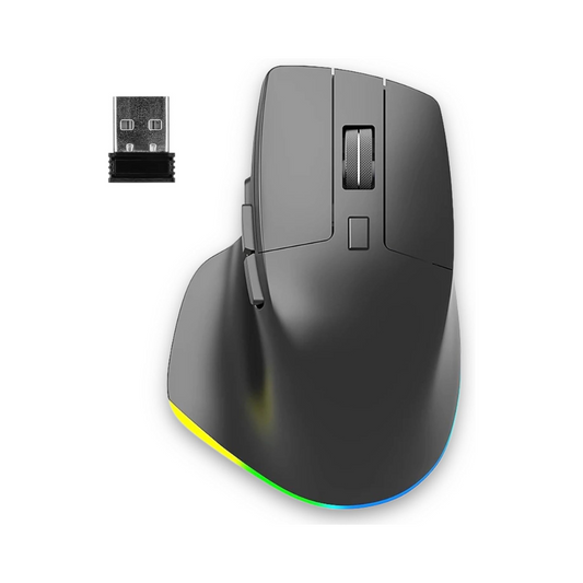 Mouse Inalambrico RGB Ergonomico Y Recargable G30LD