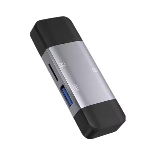 OTG Lightning 6 en 1 - Lector SD, USB 3.0 para iPhone y PC
