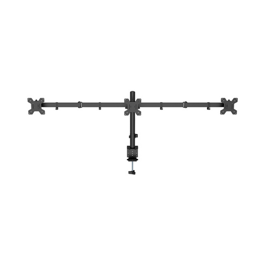 Triple Monitor Mount for 13" to 27" Monitors with Adjustable Arm