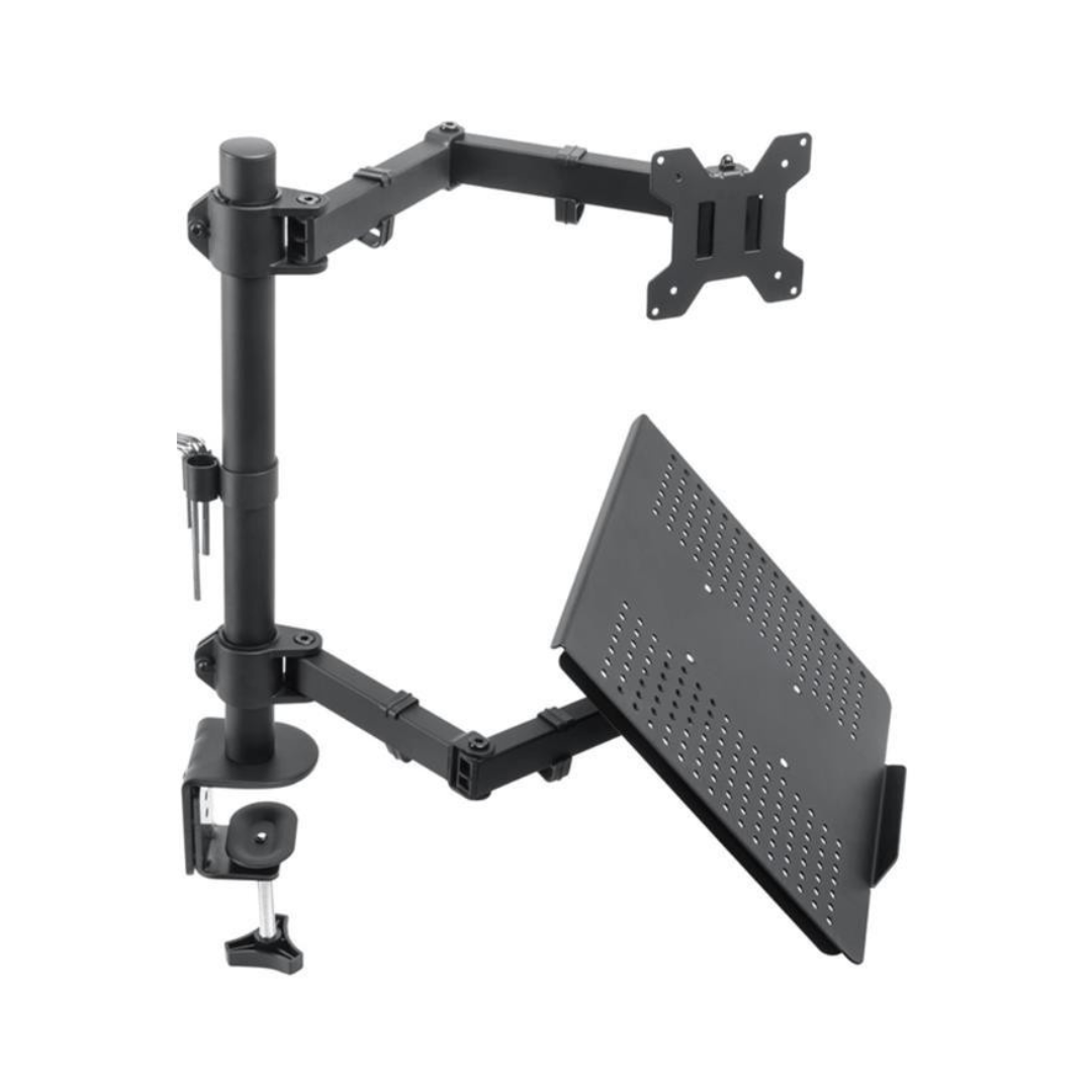 Soporte Ajustable Para Monitor De 13” a 32” y Laptop De Hasta 17” con Montaje VESA