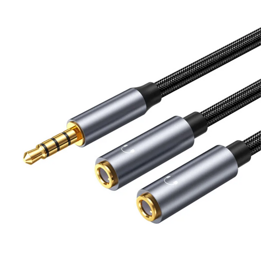 Cable Plug 3.5mm Splitter De Doble Audio Para Auriculares
