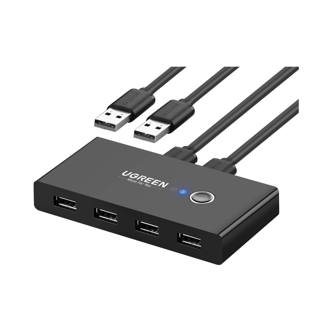 UGREEN USB 2 in 4 Switch to Share Peripherals Between 2 Computers