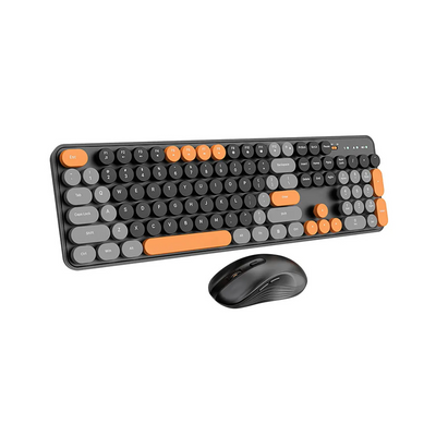Teclado y Mouse Inalámbricos Retro