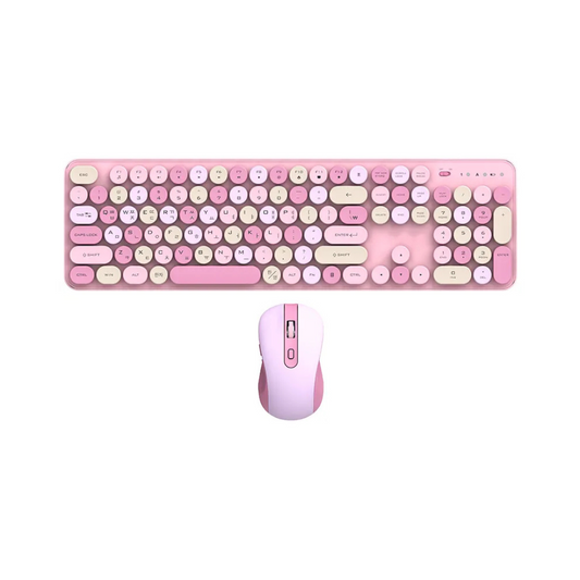 Combo Retro Inalámbrico de Teclado y Mouse