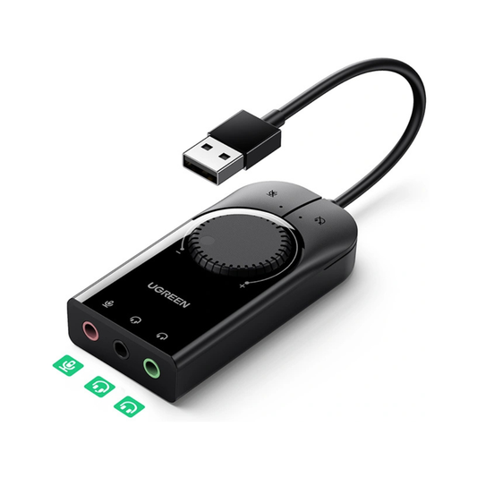Adaptador de Sonido Externo USB a Jack 3.5 mm UGREEN CM129