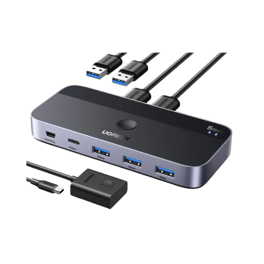 UGREEN Switch USB 3.0 2 en 1 para 2 Computadoras