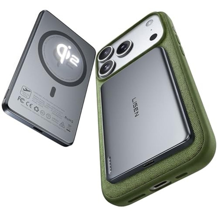 Power Bank Magnético Lisen Qi2 15W 5000mAh Para iPhone