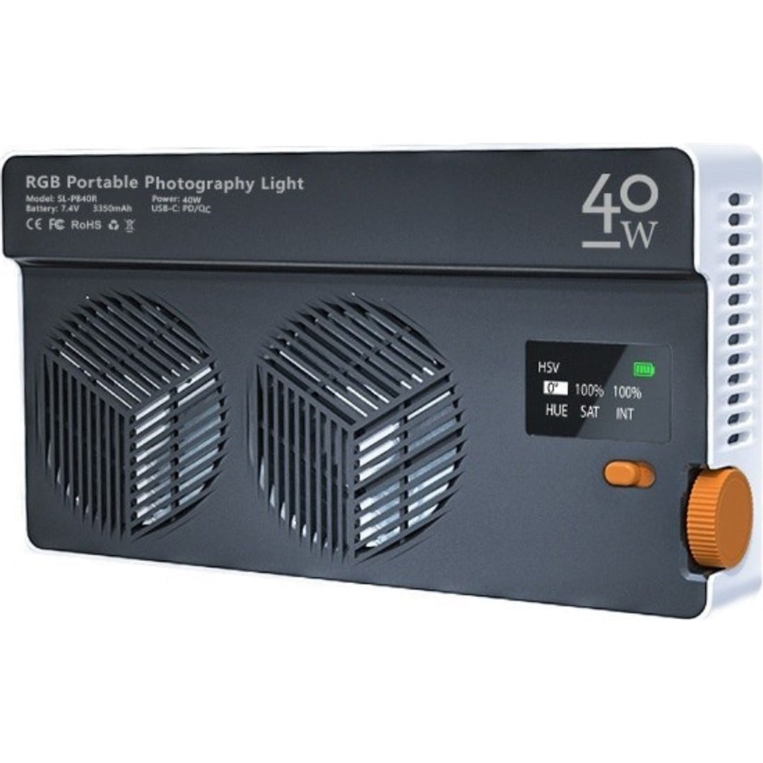 Luz RGB SL-PB40R de 40W: controles y ventiladores traseros