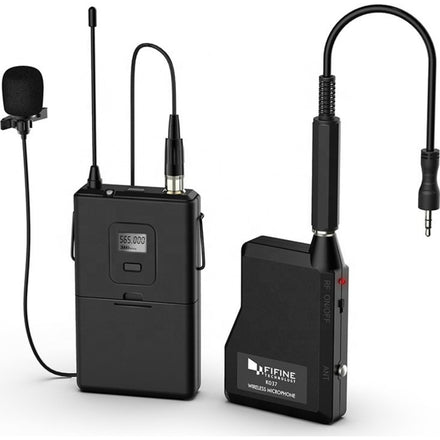 Micrófono Lavalier Inalámbrico UHF Fifine K037, vista de presentación 1