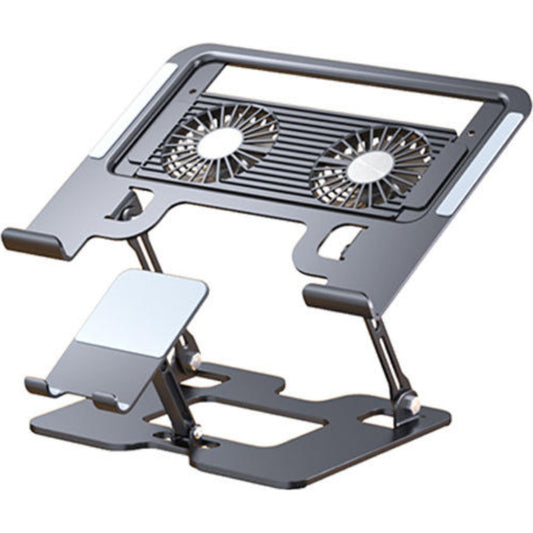 Soporte 3 en 1 para Laptop con Ventilador y Teléfono, vista de presentación 1