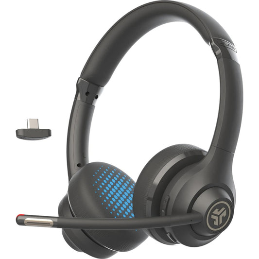 Auriculares JLab Go Work Inalámbricos Y Con Cable Para Oficina vista principal sobre fondo blanco
