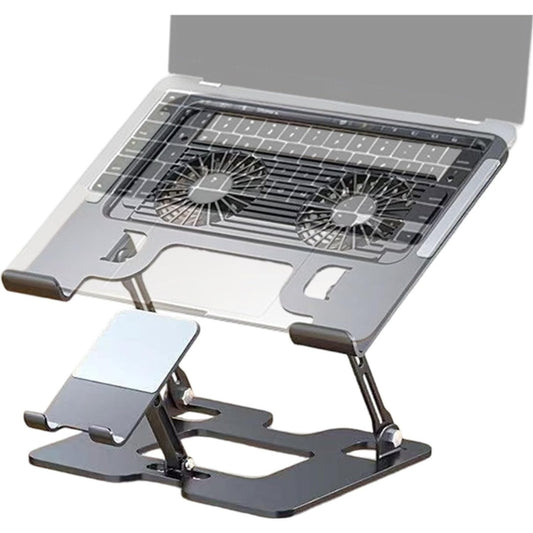 Soporte 3 en 1 para Laptop con Ventilador y Teléfono, vista de presentación 2