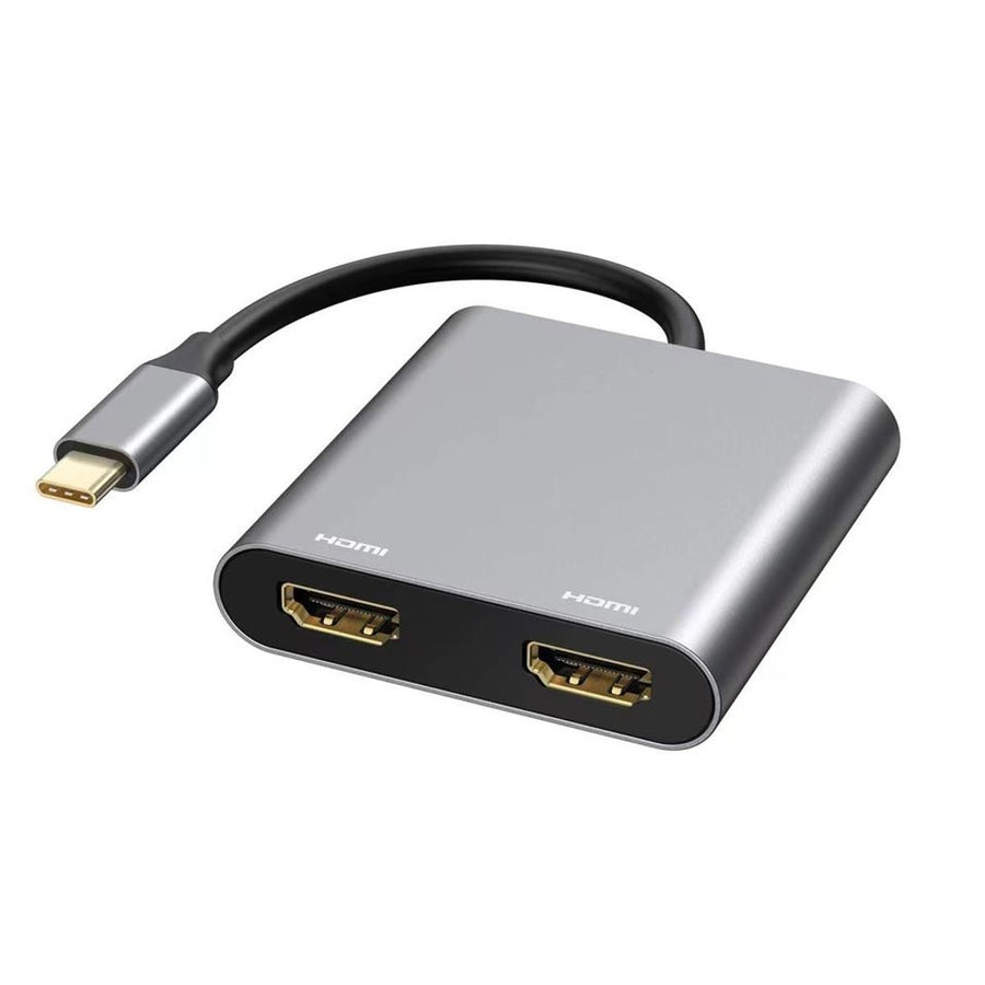 Hub USB-C 4 En 1 Con Doble HDMI 4K Y PD