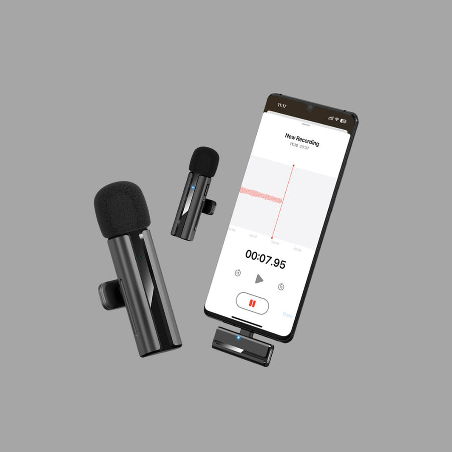 Micrófono Inalámbrico H02 Para iPhone, Android y PC
