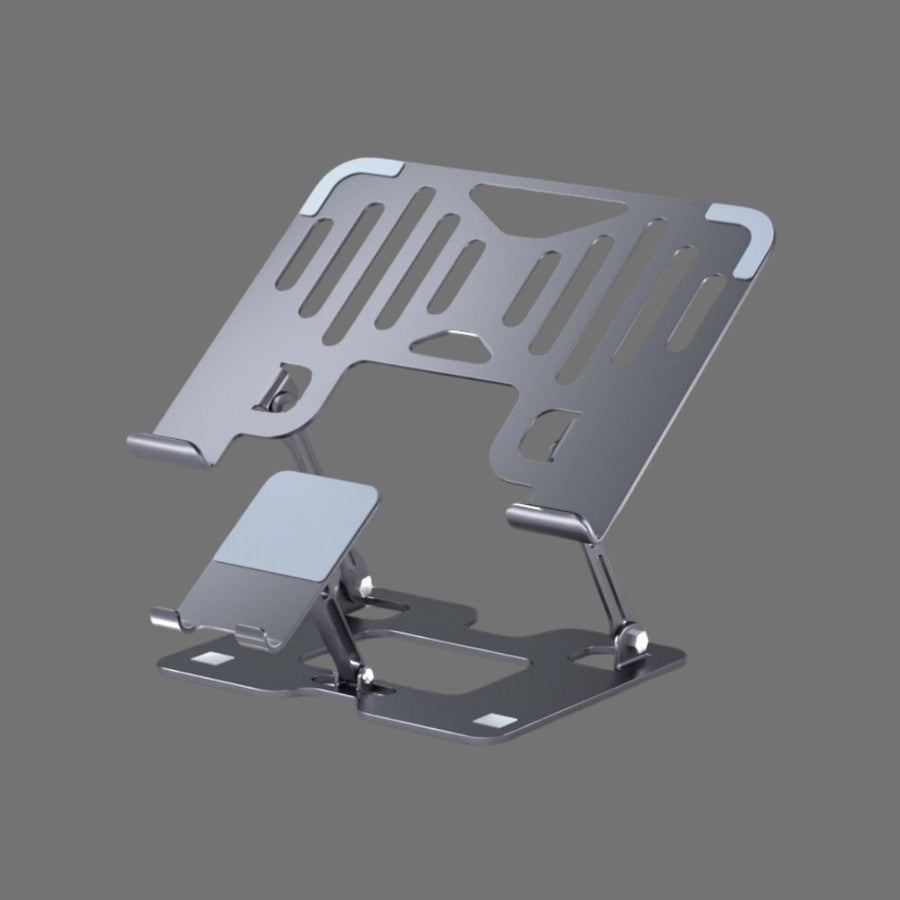 Adjustable Dual Laptop and Phone Stand, Steel