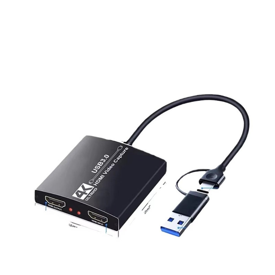 Tarjeta de Captura de Video Doble HDMI 4K USB y Tipo C 3.0