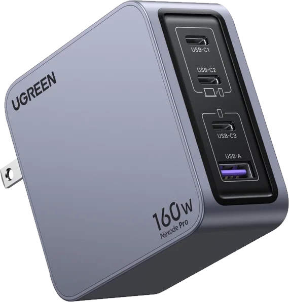 Cargador UGREEN Nexode Pro 160W recortado sin fondo