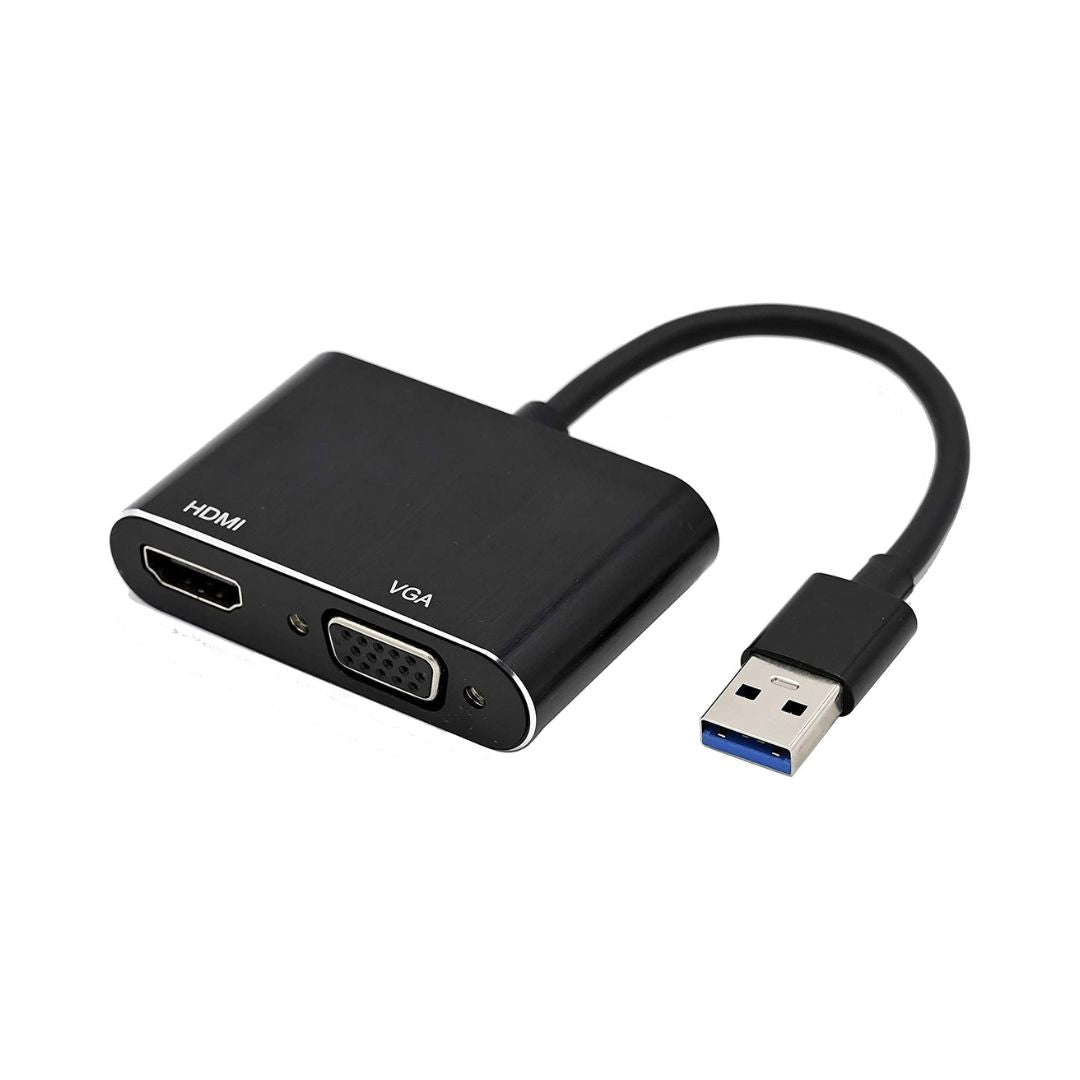 Hub USB a Puertos HDMI y VGA